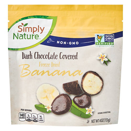 Simply Nature Dark Chocolate Covered Banana, 4 oz
